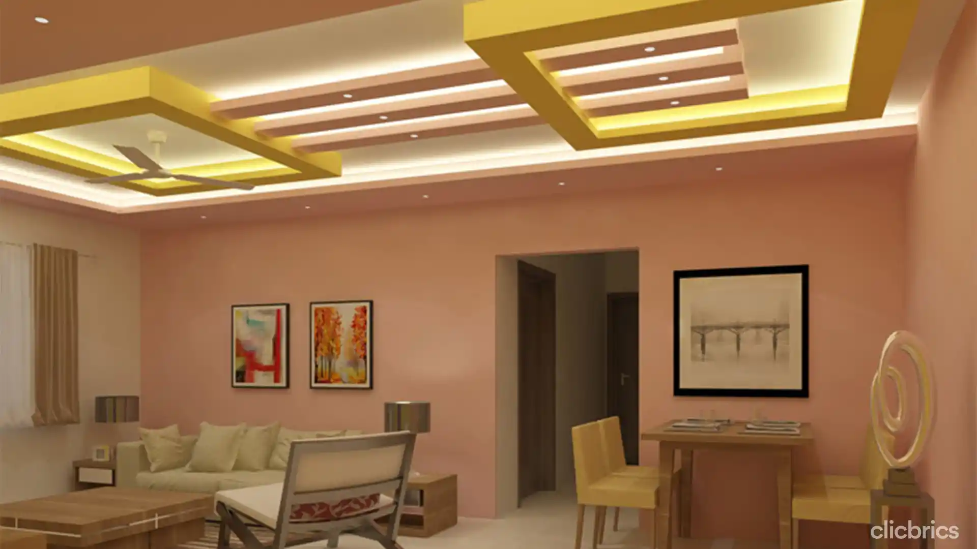 False ceiling design for living room